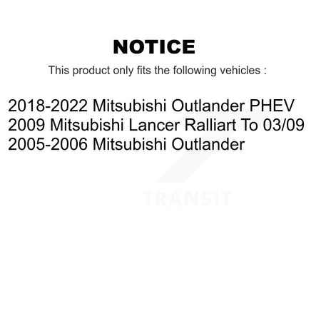 Front Coated Disc Brake Rotors And Ceramic Pads Kit For Mitsubishi Outlander PHEV Lancer KGA-100301