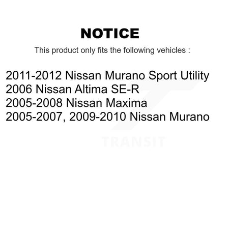 Front Coated Disc Brake Rotors And Ceramic Pads Kit For Nissan Murano Altima Maxima KGA-100312