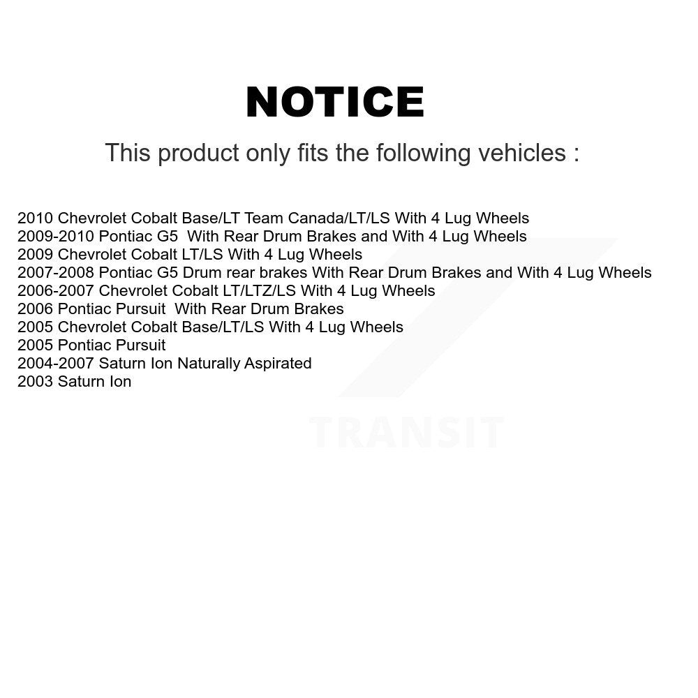 Front Coat Brake Rotor Ceramic Pad Kit For Chevrolet Cobalt Pontiac G5 Saturn Ion Pursuit KGA-100330