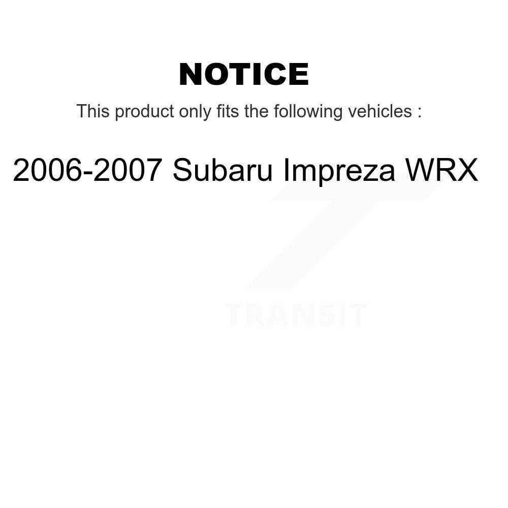 Front Coated Disc Brake Rotors And Ceramic Pads Kit For 2006-2007 Subaru Impreza WRX KGA-100345
