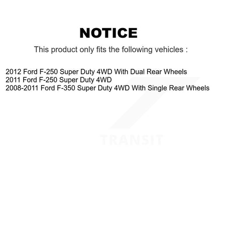 Front Coated Disc Brake Rotor & Semi-Metallic Pad Kit For Ford F-350 Super Duty F-250 4WD KGA-100567