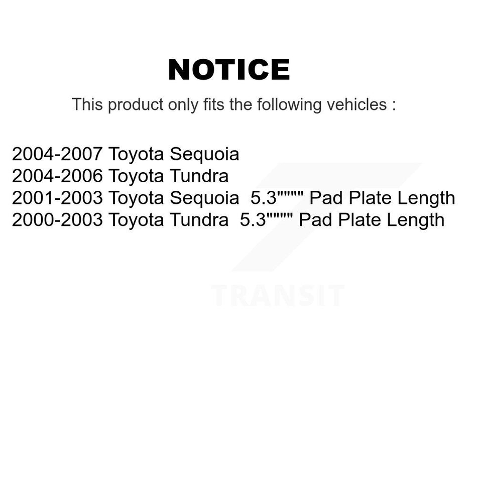 Front Coated Disc Brake Rotors And Ceramic Pads Kit For Toyota Tundra Sequoia KGA-100630