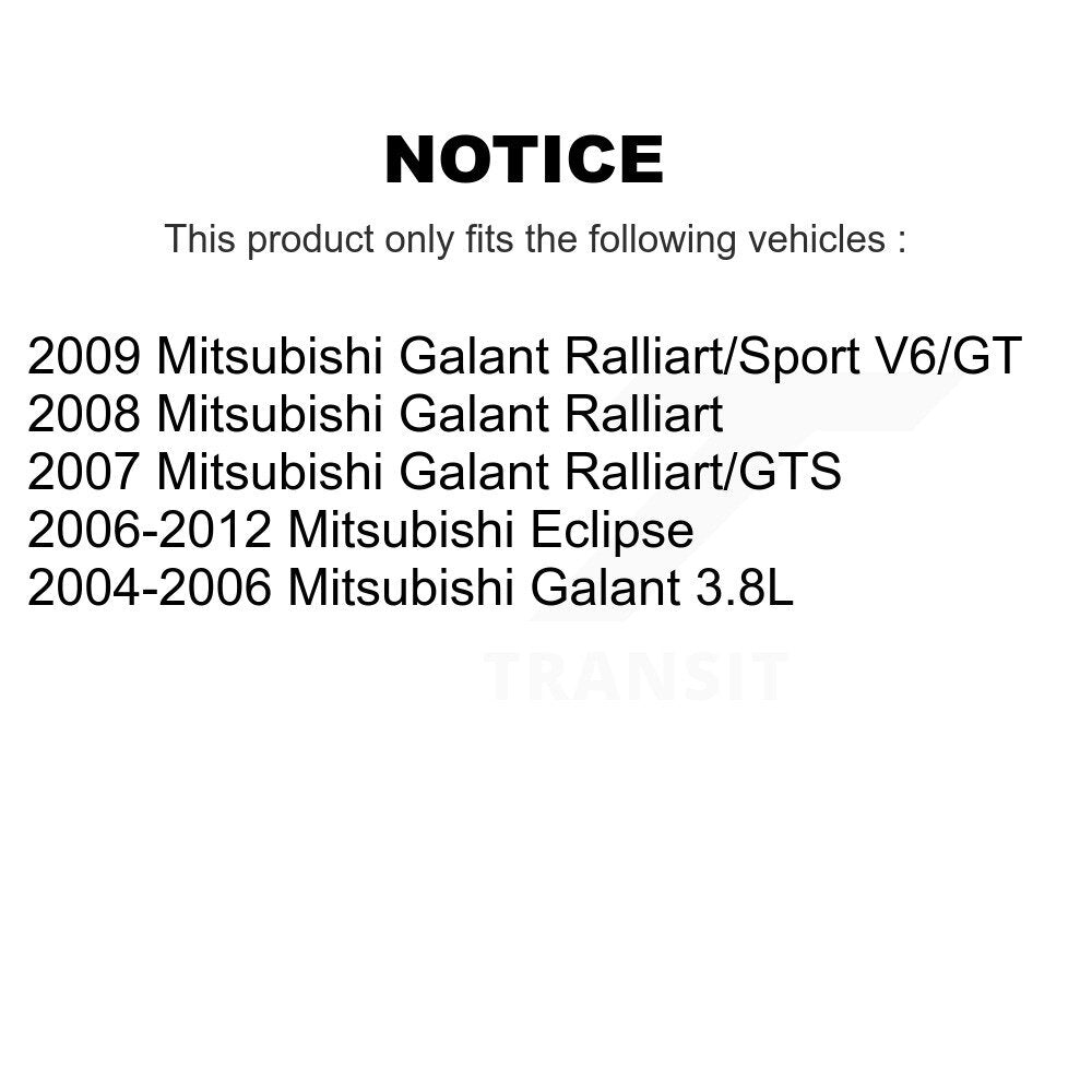 Front Coated Disc Brake Rotors And Ceramic Pads Kit For Mitsubishi Eclipse Galant KGA-100749