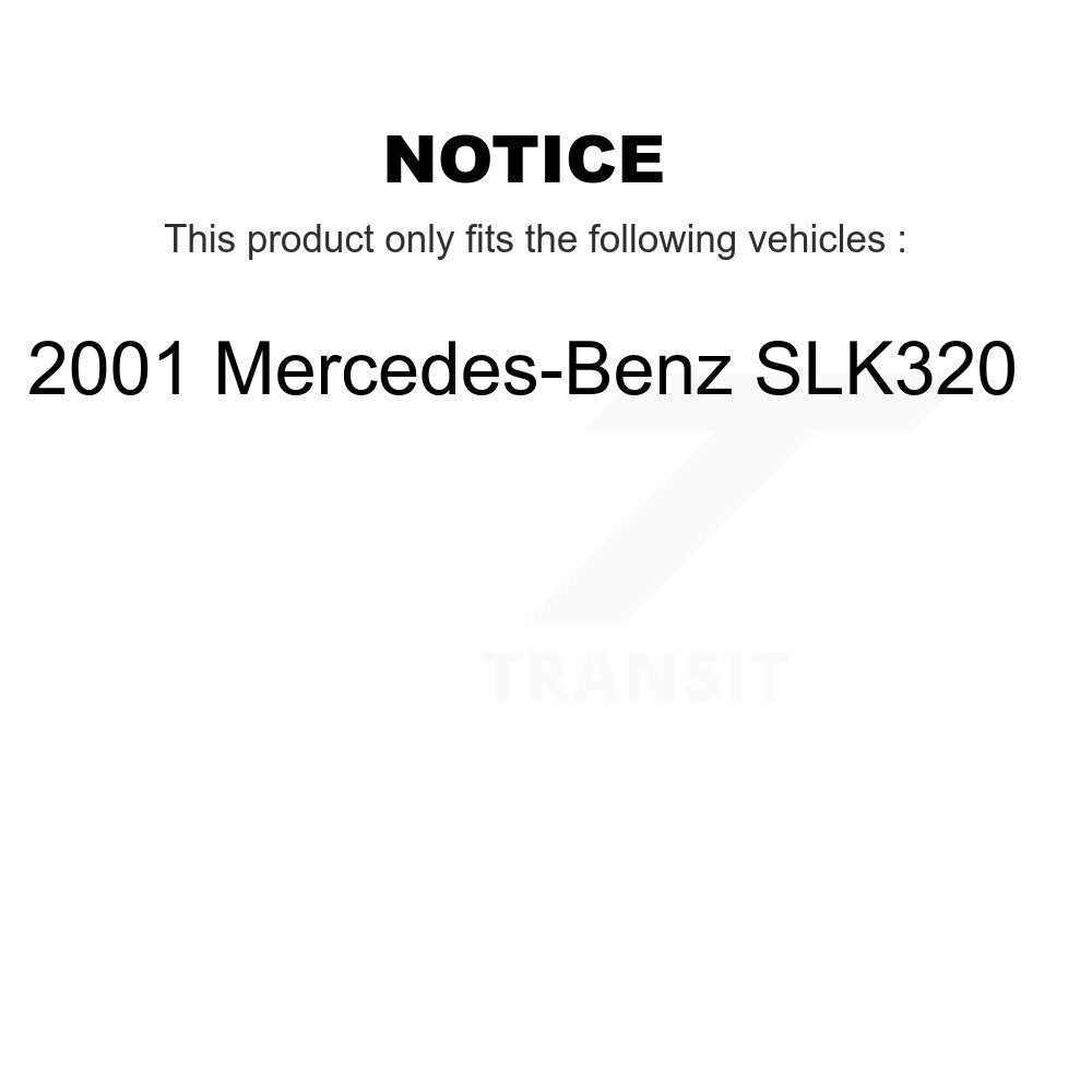 Front Coated Disc Brake Rotors And Semi-Metallic Pads Kit For 2001 Mercedes-Benz SLK320 KGA-100817
