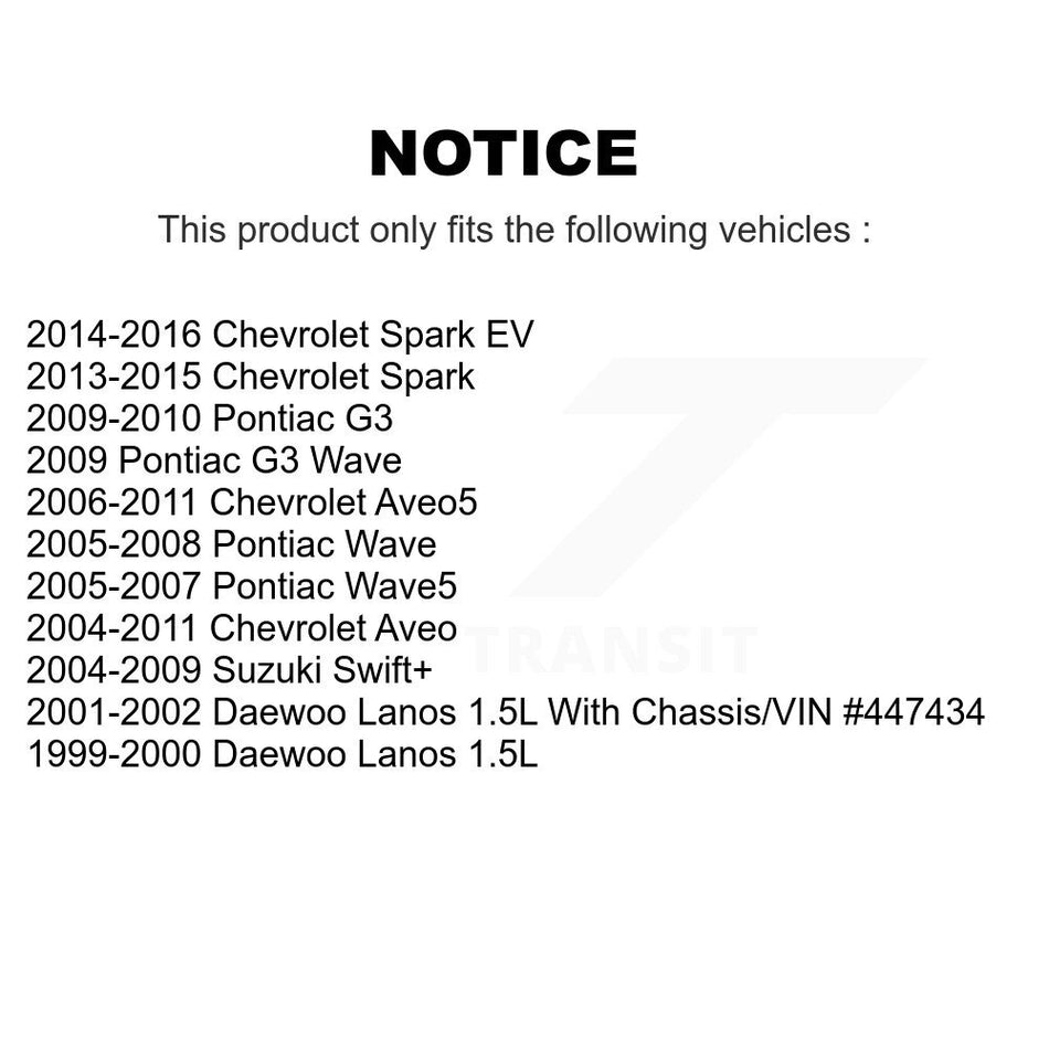 Front Coat Brake Rotors Semi-Metallic Pad Kit For Chevrolet Aveo Pontiac Aveo5 Wave Spark KGA-100837