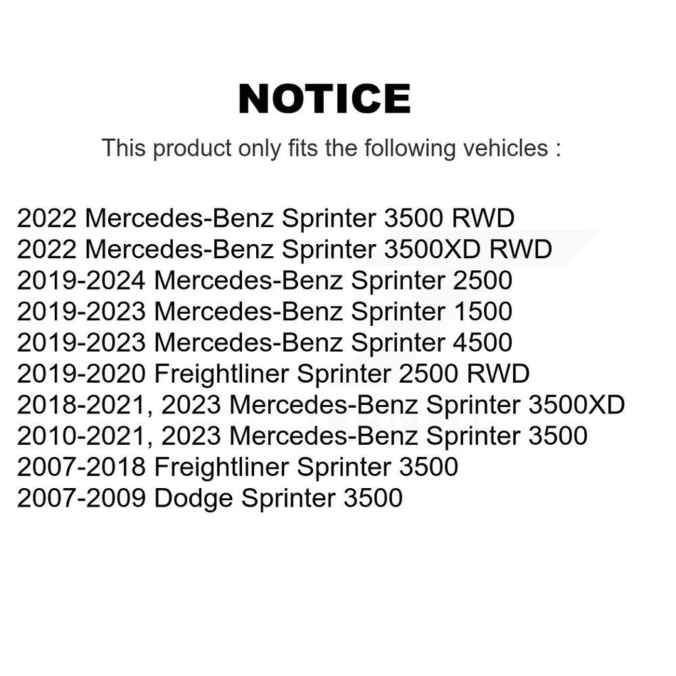Front Coated Brake Rotor Semi-Metallic Pad Kit For Mercedes-Benz Sprinter 2500 3500 Dodge KGA-100878