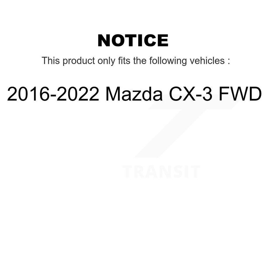 Front Coated Disc Brake Rotors And Ceramic Pads Kit For Mazda 3 CX-3 Sport KGA-100927