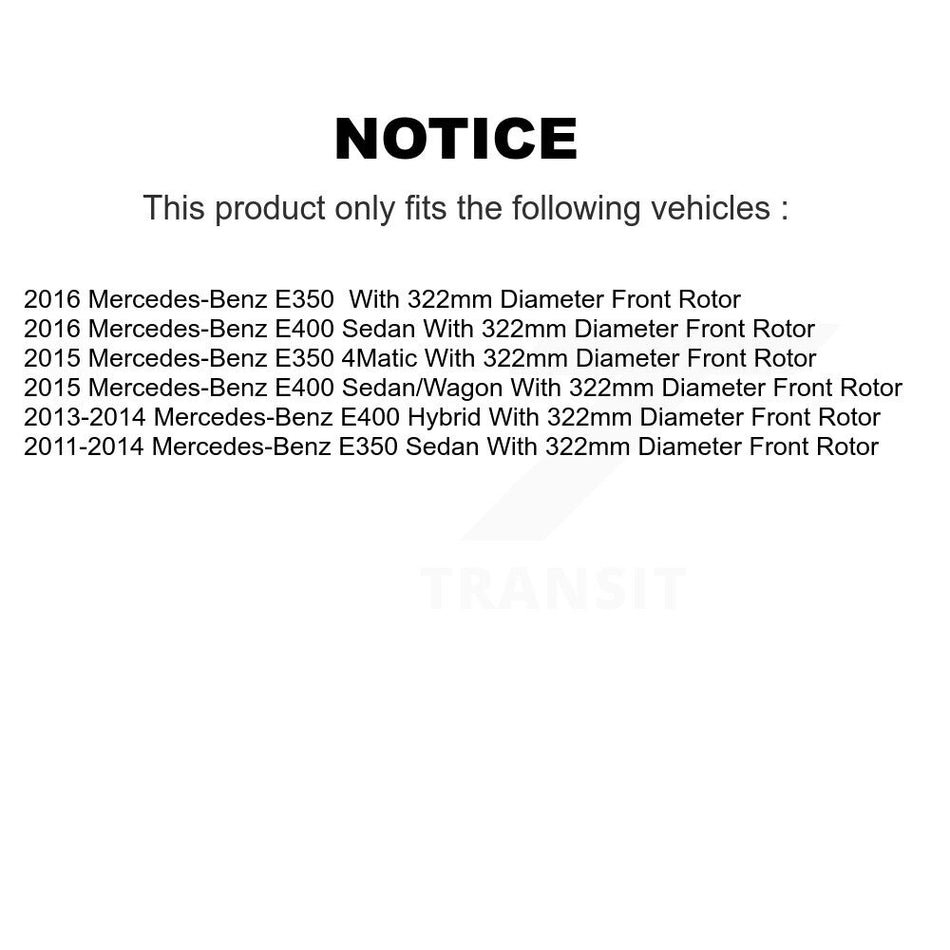 Front Rear Semi-Metallic Pad And Coated Disc Brake Rotors Kit For Mercedes-Benz E350 E400 KGA-101061