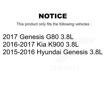 Front Rear Ceramic Pad Coated Disc Brake Rotors Kit For Hyundai Genesis G80 Kia K900 3.8L KGA-101110