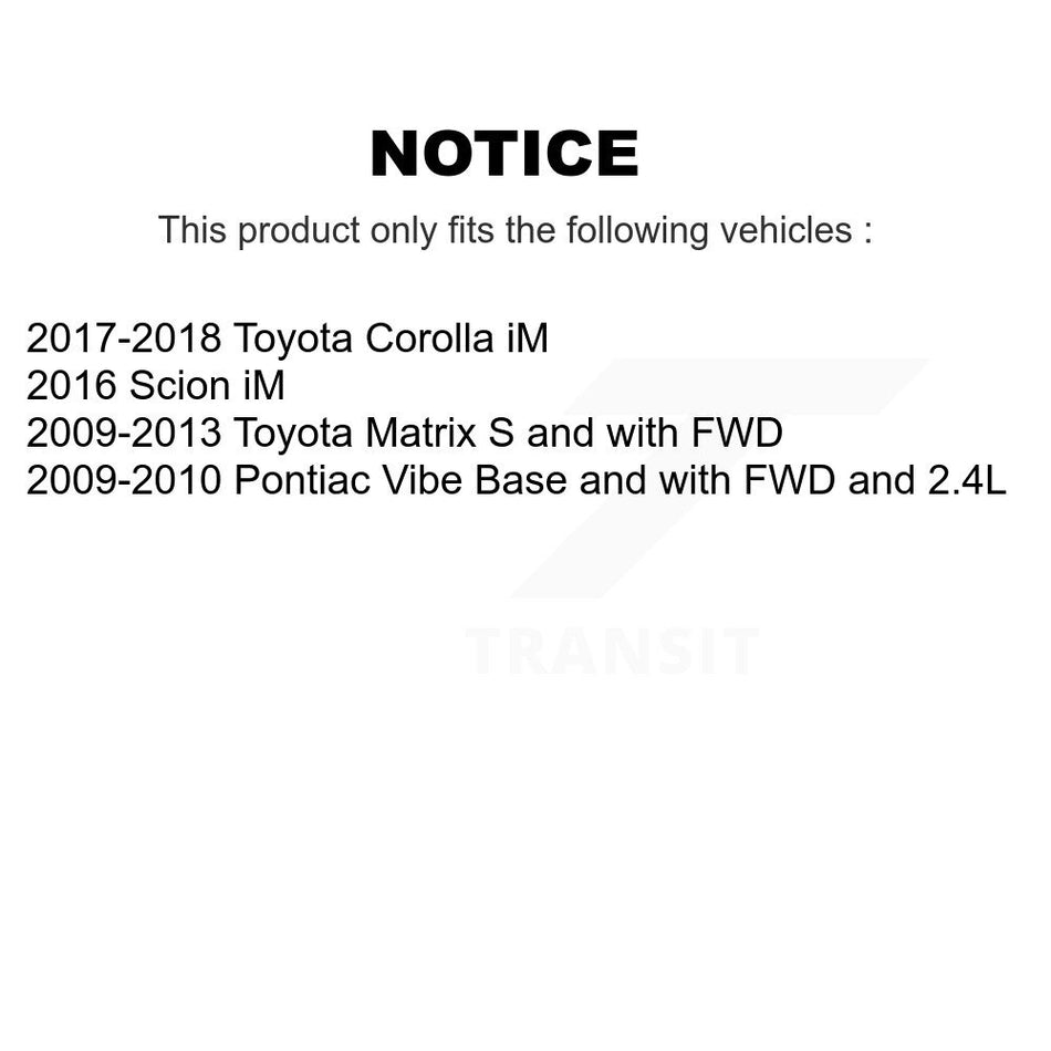 Front Rear Ceramic Pad & Coated Brake Rotor Kit For Toyota Matrix Pontiac Vibe Corolla iM KGA-101201