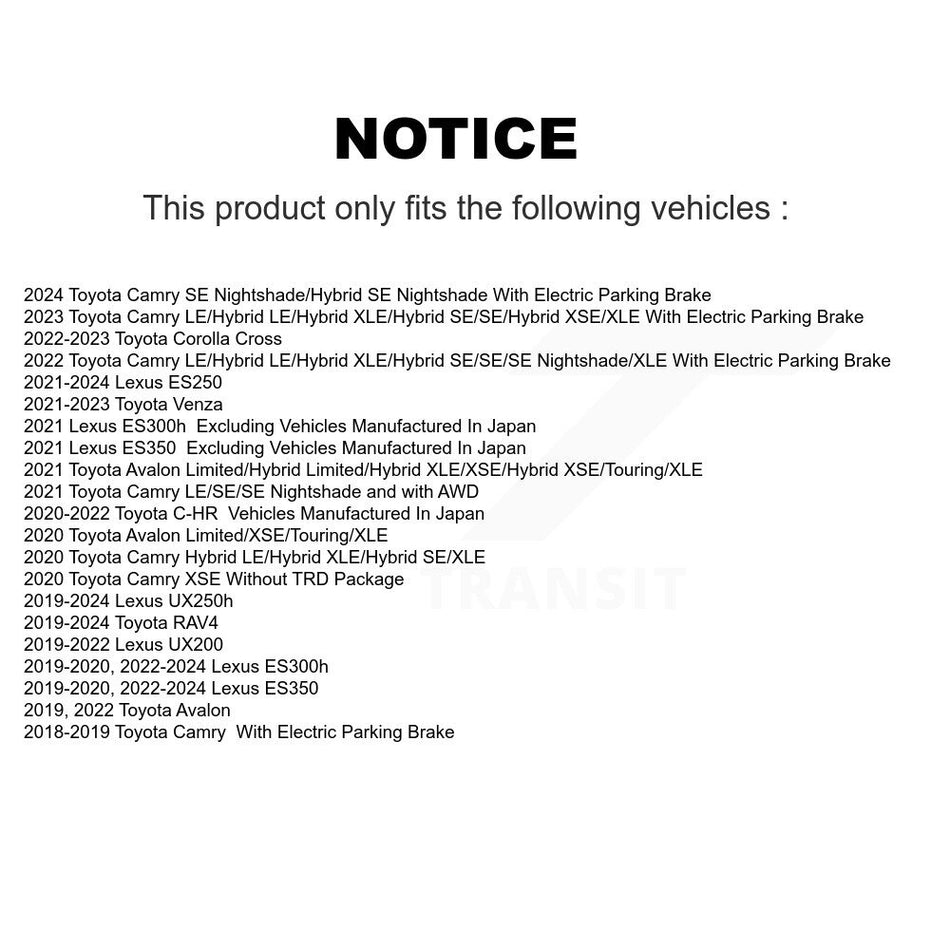 Front Rear Ceramic Pad & Coated Brake Rotor Kit For Toyota RAV4 Camry Corolla Cross Lexus KGA-101221