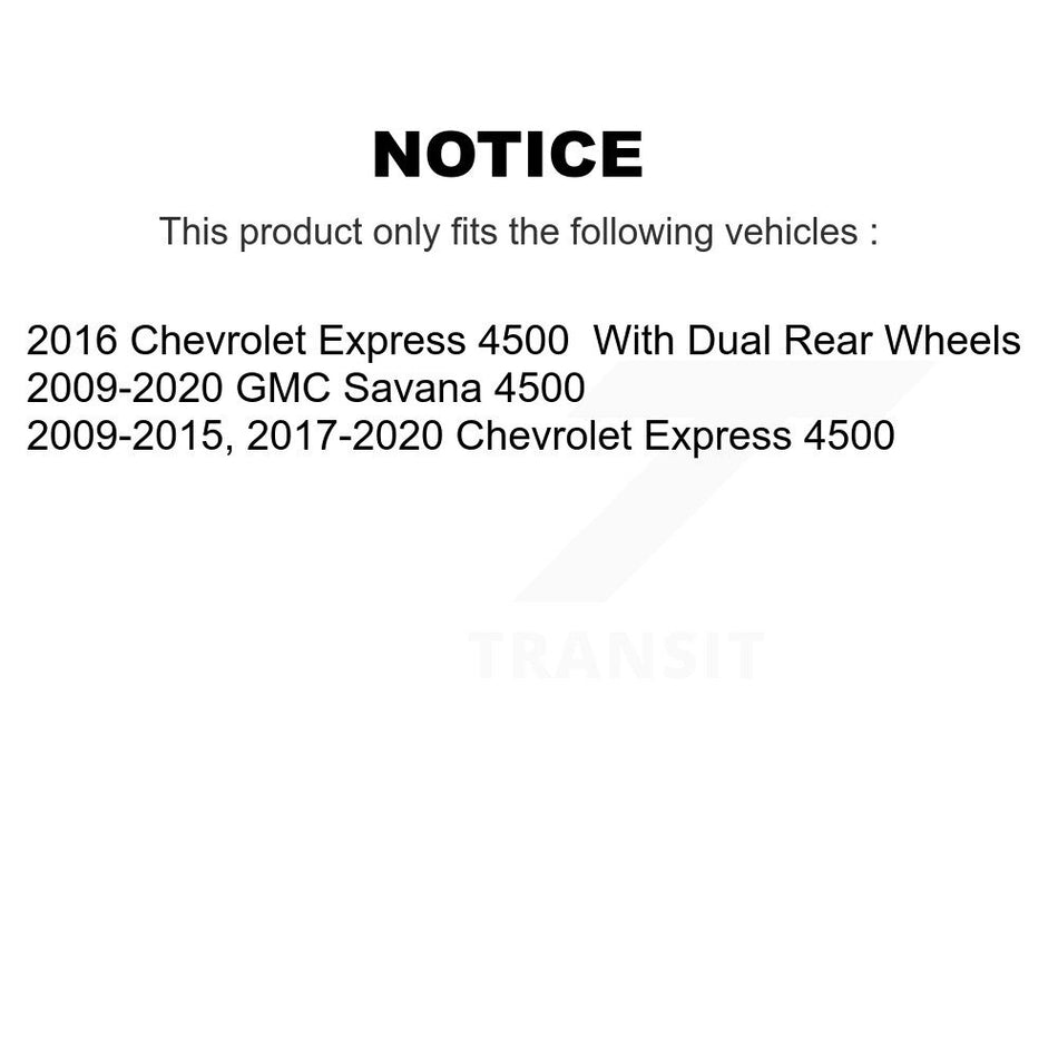 Front Rear Ceramic Pad Coated Disc Brake Rotors Kit For Chevrolet Express 4500 GMC Savana KGA-101350