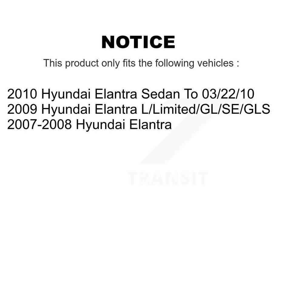 Front Rear Ceramic Pads And Coated Disc Brake Rotors Kit For Hyundai Elantra KGA-101435