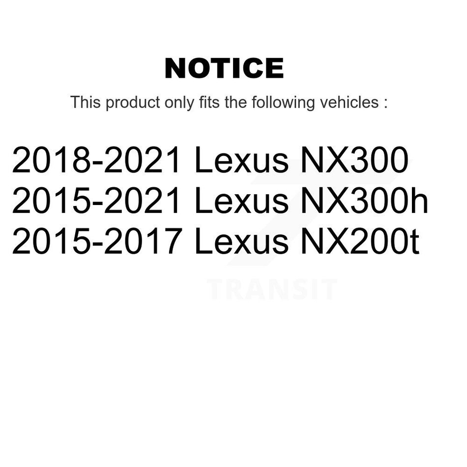 Front Rear Ceramic Pads And Coated Disc Brake Rotors Kit For Lexus NX300 NX200t NX300h KGA-101462