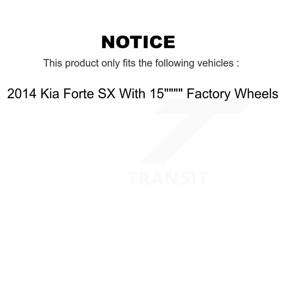 Front Rear Ceramic Pad Coat Brake Rotor Kit For Kia Forte With 300mm Diameter KGA-101562