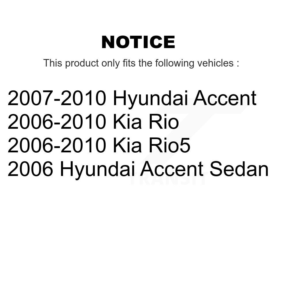 Front Semi-Metallic Rear Ceramic Pad Coat Brake Rotor Kit For Hyundai Accent Kia Rio5 Rio KGA-101651