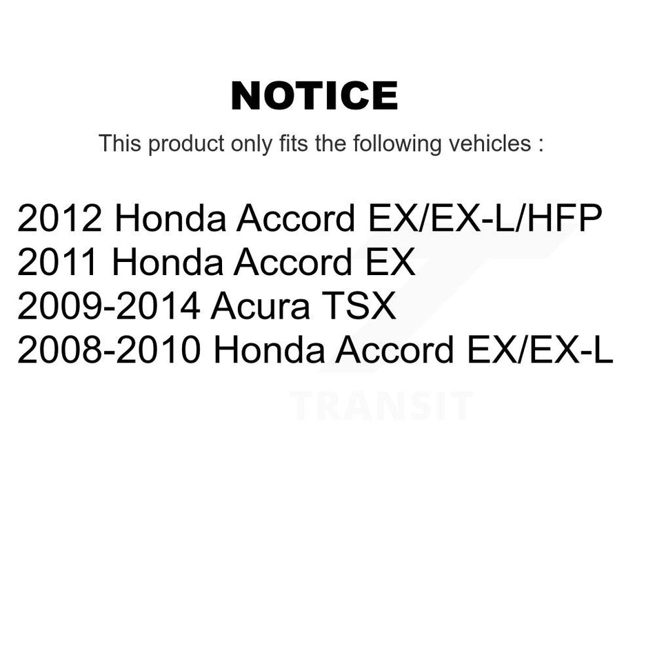 Front Rear Ceramic Pads And Coated Disc Brake Rotors Kit For Honda Accord Acura TSX KGA-101738