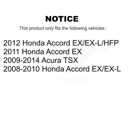 Front Rear Ceramic Pads And Coated Disc Brake Rotors Kit For Honda Accord Acura TSX KGA-101740