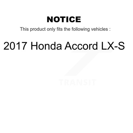 Front Rear Ceramic Pads And Coated Disc Brake Rotors Kit For 2017 Honda Accord LX-S KGA-101764