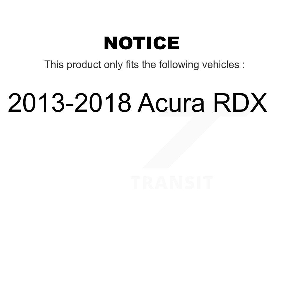 Front Rear Ceramic Pads And Coated Disc Brake Rotors Kit For 2013-2018 Acura RDX KGA-101779
