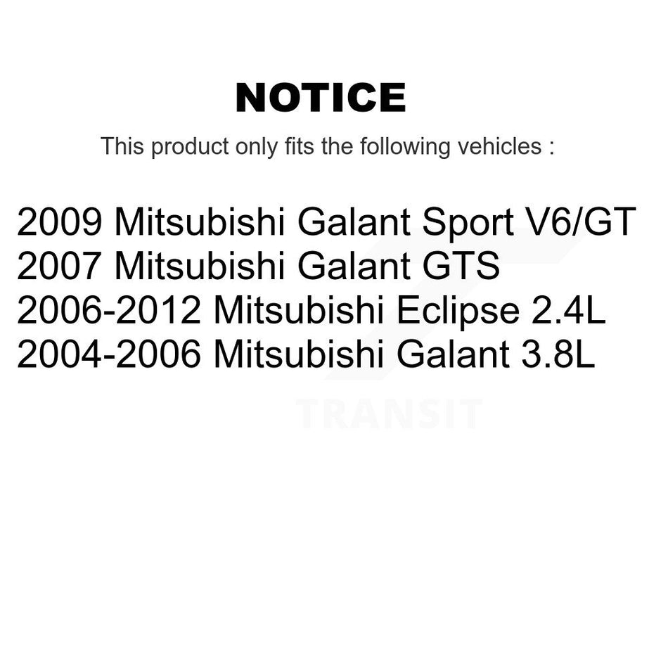 Front Rear Ceramic Pads And Coated Disc Brake Rotors Kit For Mitsubishi Eclipse Galant KGA-101791