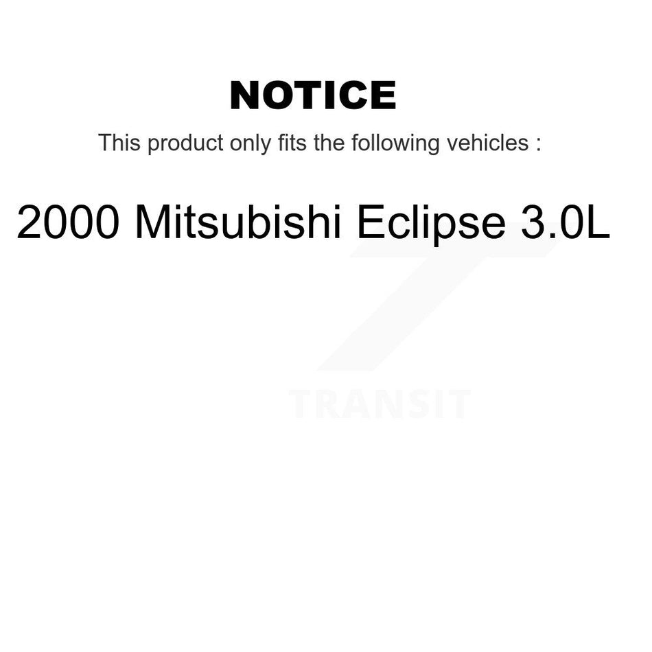Front Rear Ceramic Pads And Coated Disc Brake Rotors Kit For 2000 Mitsubishi Eclipse 3.0L KGA-101797