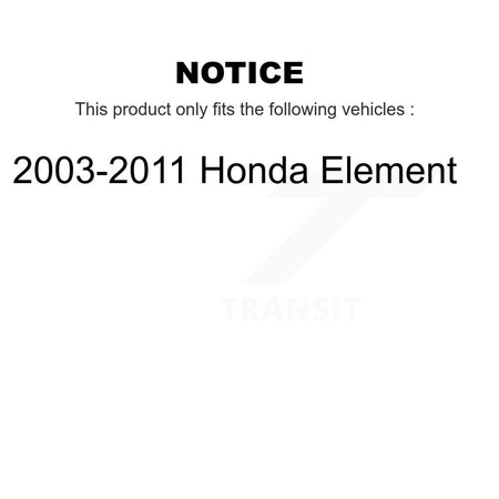 Front Rear Ceramic Pads And Coated Disc Brake Rotors Kit For 2003-2011 Honda Element KGA-101944