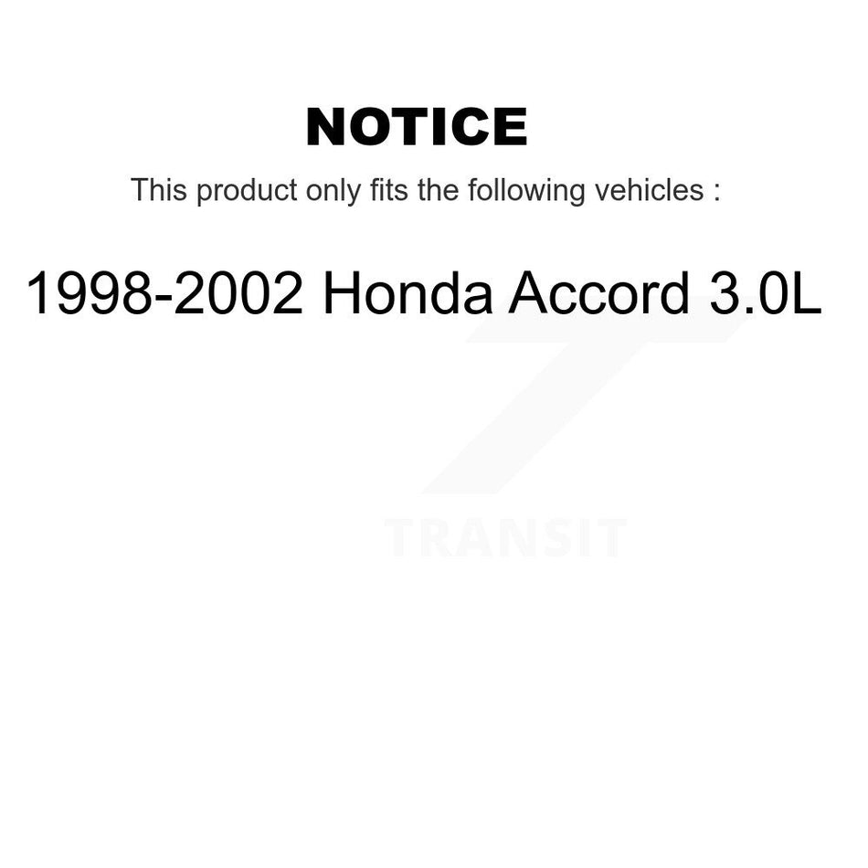 Front Rear Ceramic Pads And Coated Disc Brake Rotors Kit For 1998-2002 Honda Accord 3.0L KGA-101977