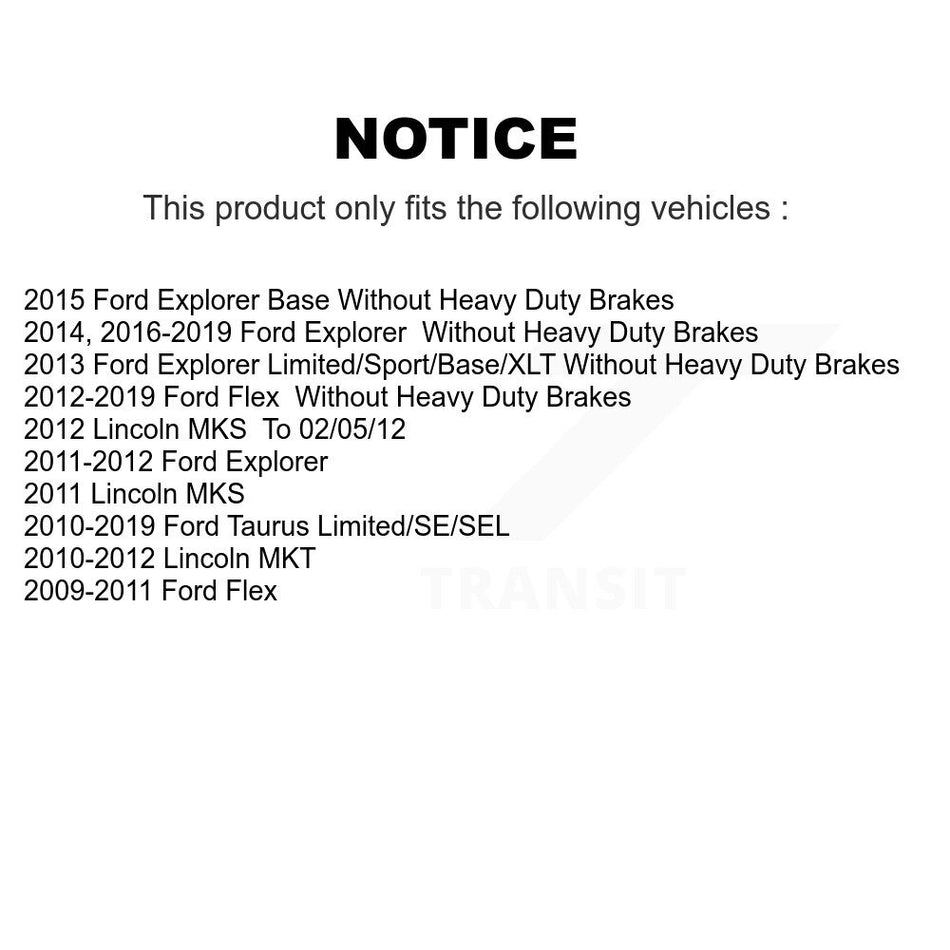Front Rear Ceramic Pad Coat Brake Rotor Kit For Ford Explorer Flex Taurus Lincoln MKT MKS KGA-102022
