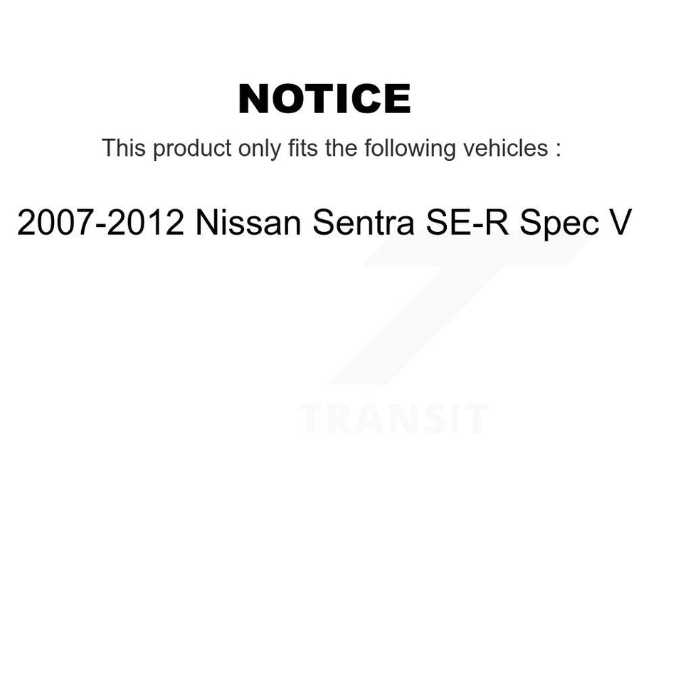 Front Rear Ceramic Pad Coat Disc Brake Rotors Kit For 2007-2012 Nissan Sentra SE-R Spec V KGA-102121