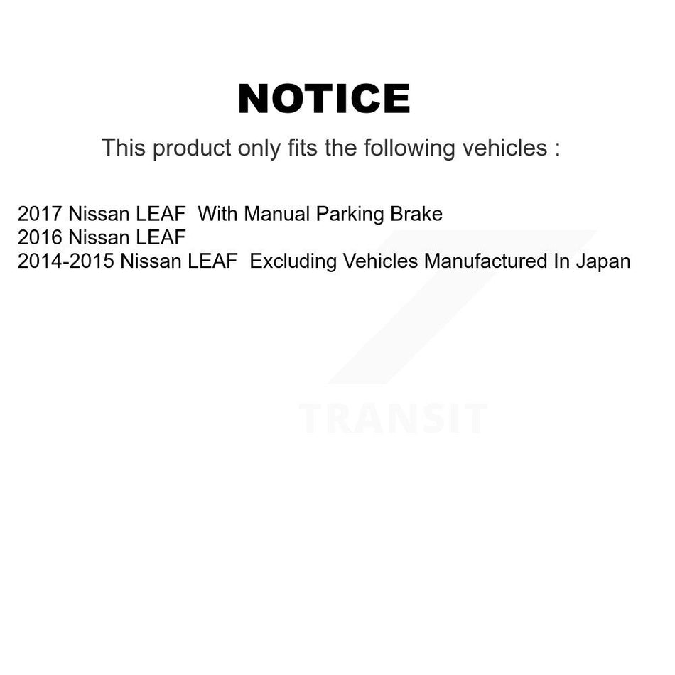 Front Rear Ceramic Pads And Coated Disc Brake Rotors Kit For Nissan LEAF KGA-102187