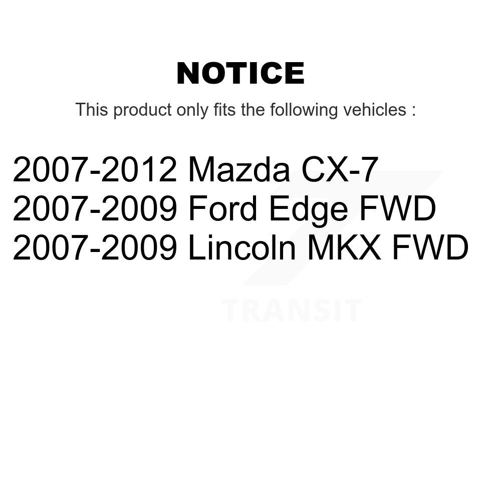 Front Rear Ceramic Pad & Coated Disc Brake Rotor Kit For Mazda CX-7 Ford Edge Lincoln MKX KGA-102236