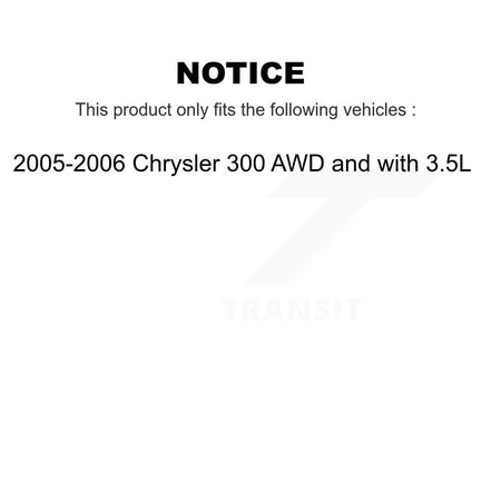 Front Rear Ceramic Pad Coat Disc Brake Rotor Kit For 2005-2006 Chrysler 300 AWD with 3.5L KGA-102371