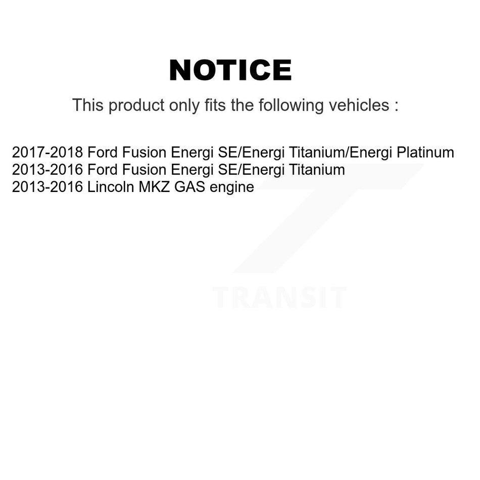 Front Ceramic Rear Semi-Metallic Pad & Coated Brake Rotor Kit For Ford Fusion Lincoln MKZ KGA-102521