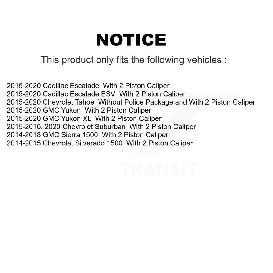 Front Rear Ceramic Pad Coat Brake Rotor Kit For GMC Sierra 1500 Chevrolet Silverado Tahoe KGA-102665