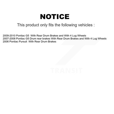 Front Rear Ceramic Pads And Coated Disc Brake Rotors Kit For Pontiac G5 Pursuit KGA-102693