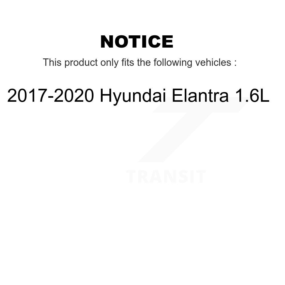 Front Rear Ceramic Pad And Coated Disc Brake Rotor Kit For 2017-2020 Hyundai Elantra 1.6L KGA-102771
