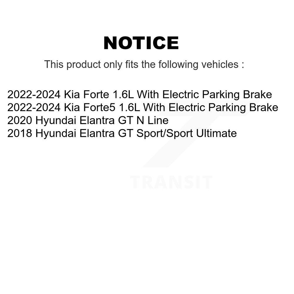 Front Rear Ceramic Pad And Coated Disc Brake Rotors Kit For Hyundai Elantra GT Kia Forte5 KGA-102779