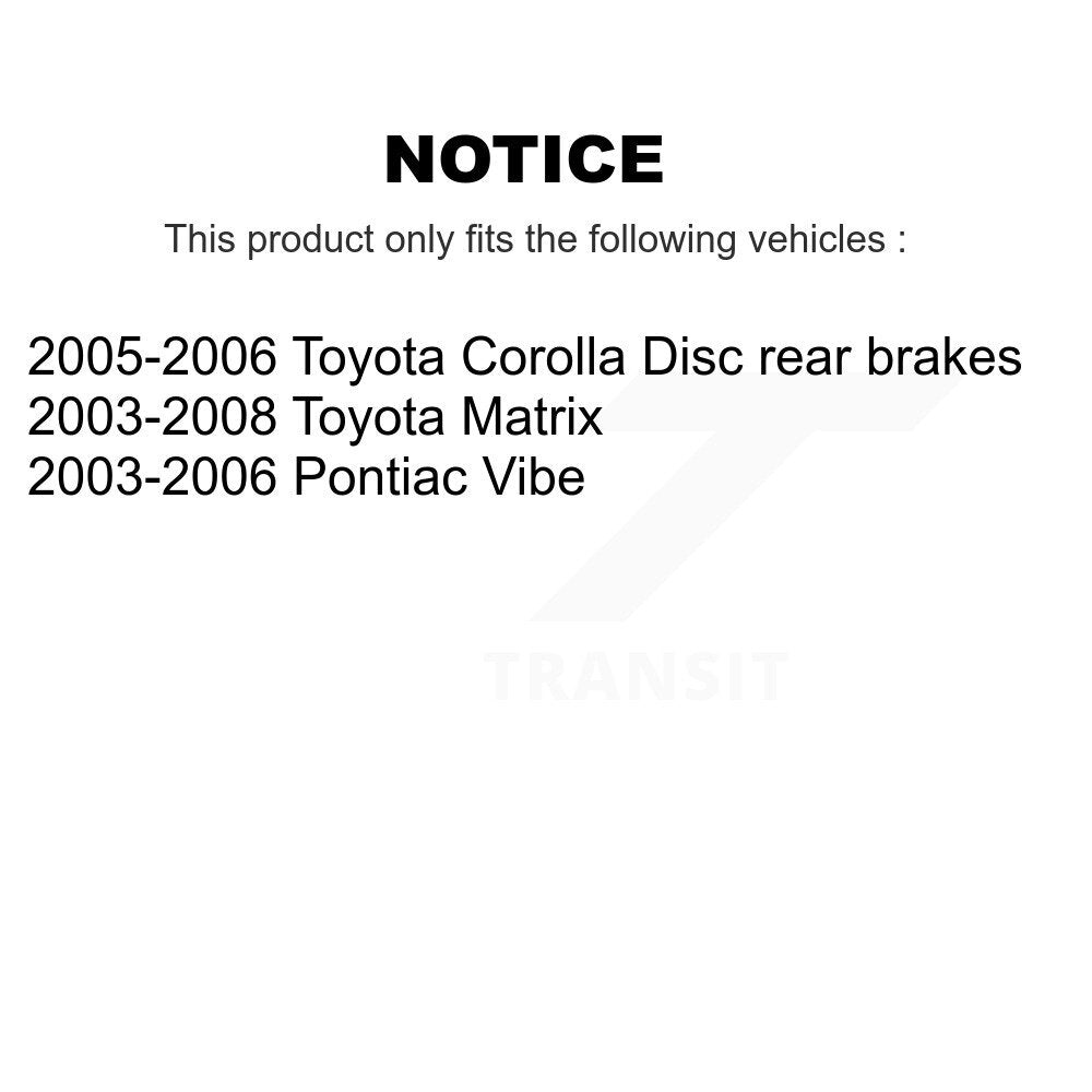Front Ceramic Rear Semi-Metallic Pad Coat Brake Rotors Kit For Toyota Matrix Corolla Vibe KGA-102842