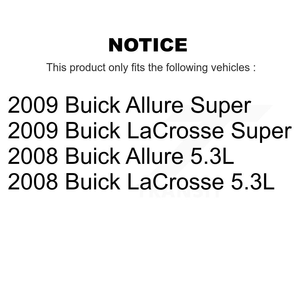 Front Rear Ceramic Pads And Coated Disc Brake Rotors Kit For Buick LaCrosse Allure KGA-102854