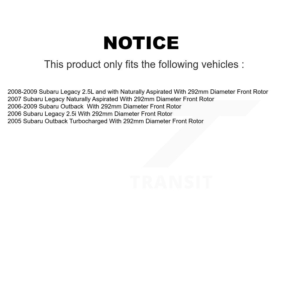 Front Rear Ceramic Pads And Coated Disc Brake Rotors Kit For Subaru Outback Legacy KGA-102967