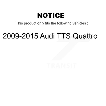 Front Semi-Metallic Rear Ceramic Pad Coat Brake Rotors Kit For 2009-2015 Audi TTS Quattro KGA-103061
