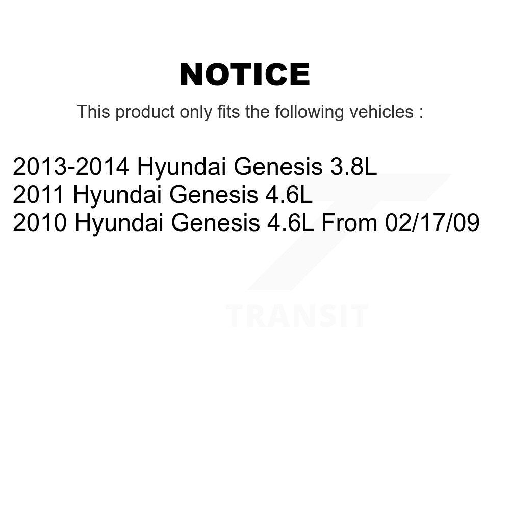 Front Rear Ceramic Pads And Coated Disc Brake Rotors Kit For Hyundai Genesis KGA-103105