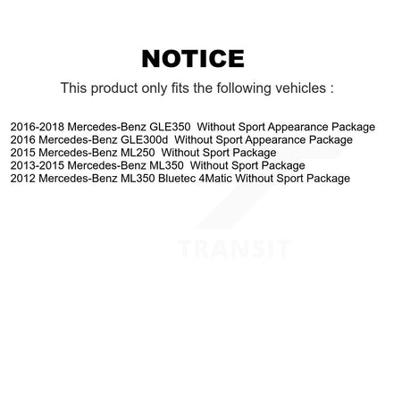 Front Rear Ceramic Pad Coat Brake Rotors Kit For Mercedes-Benz ML350 GLE350 ML250 GLE300d KGA-103143