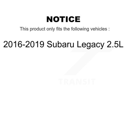 Front Rear Ceramic Pads And Coated Disc Brake Rotors Kit For 2016-2019 Subaru Legacy 2.5L KGA-103164