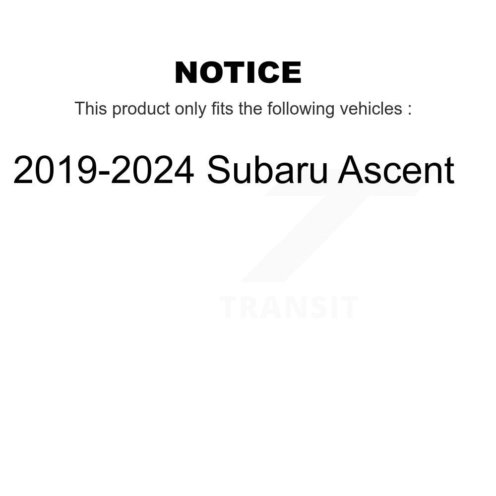Front Rear Ceramic Pads And Coated Disc Brake Rotors Kit For 2019-2024 Subaru Ascent KGA-103167