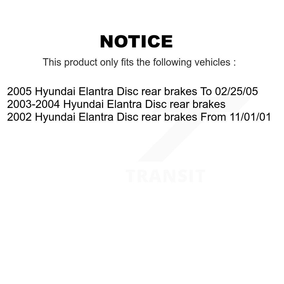 Front Semi-Metallic Rear Ceramic Pad And Coated Disc Brake Rotors Kit For Hyundai Elantra KGA-103183