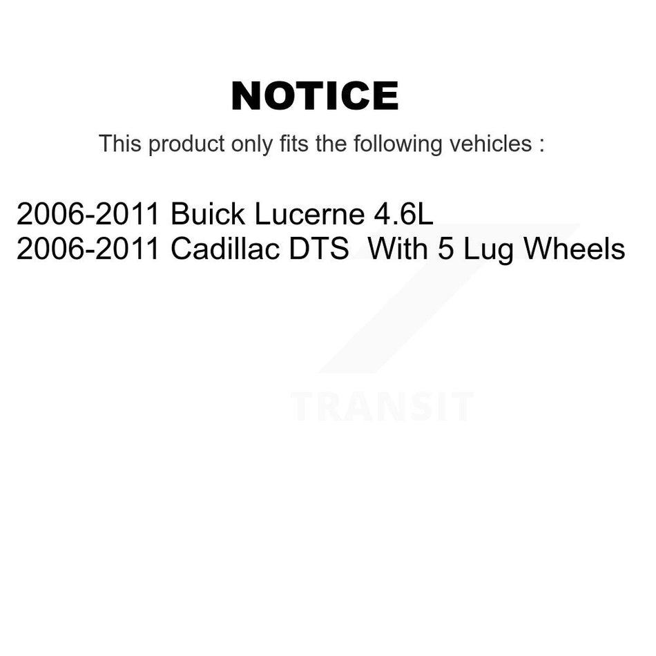 Front Rear Ceramic Pad Coat Disc Brake Rotor Kit For 2006-2011 Buick Lucerne Cadillac DTS KGA-103243