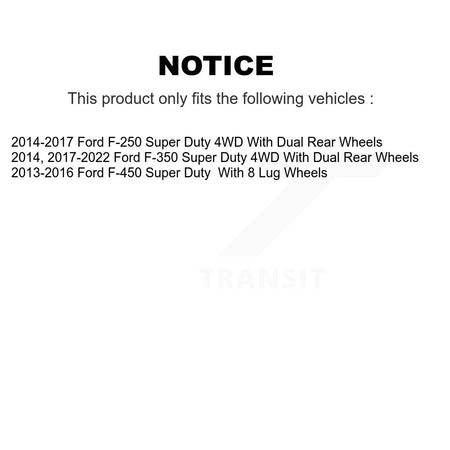 Front Rear Semi-Metallic Pad Coated Brake Rotor Kit For Ford F-350 Super Duty F-250 F-450 KGA-103276