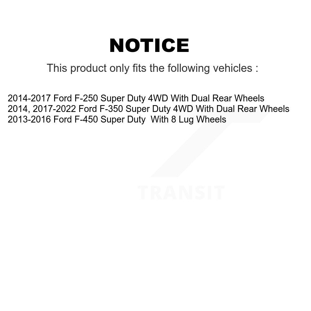 Front Rear Semi-Metallic Pad Coated Brake Rotor Kit For Ford F-350 Super Duty F-250 F-450 KGA-103277